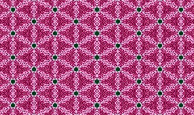 Tasarım projeleri için yeşil aksanlı sevimli pembe çiçek deseni