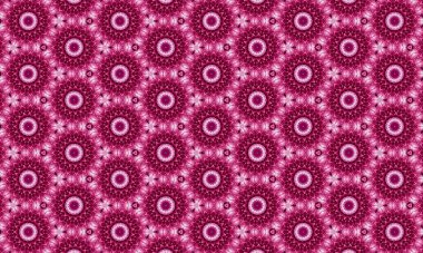 Dairesel tasarımlar içeren karmaşık pembe desenli, her tasarım projesine zarafet ve lüks katmak için mükemmel.