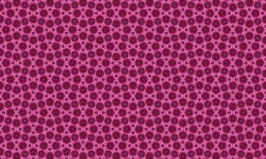 Dekoratif kullanım için canlı tasarım elementleriyle karışık pembe çiçek deseni