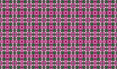 Canlı pembe ve yeşil renkleri olan karmaşık geometrik desen, tasarımlara, arka planlara ve daha fazlasına renk ve görsel ilgi katmak için mükemmel.