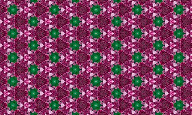Yaratıcı tasarım projeleri için pembe ve yeşil renklerle karışık çiçek deseni