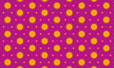 Pembe arka planda sarı çiçekleri içeren bu canlı çiçek desenli bir renk patlaması ekle. Modern ve oyuncu bir dokunuşa ihtiyaç duyan tasarımlar için mükemmel.