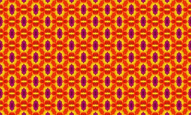 Tasarımlarınıza canlı mor, kırmızı ve sarı renkleri içeren bu çiçekli desenle renk katın