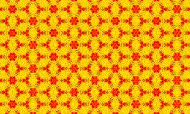 Tasarımlarınıza parlak sarı arka planda canlı kırmızı çiçeklerin yer aldığı bu çarpıcı çiçek deseni ile bir renk patlaması ekleyin