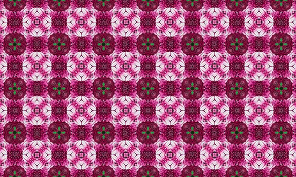 Yeşil aksanlı göz kamaştırıcı pembe çiçek deseni, lüks tasarımlar, moda ve dekoratif arka planlar için mükemmel.