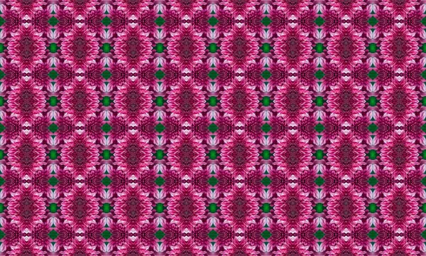 Yeşil aksanlı göz kamaştırıcı pembe çiçek deseni dekoratif tasarımlar, tekstil ve arka planlar için mükemmel..