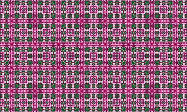 Canlı pembe ve yeşil renkleri olan karmaşık geometrik desen, tasarımlara, arka planlara ve daha fazlasına renk ve görsel ilgi katmak için mükemmel.