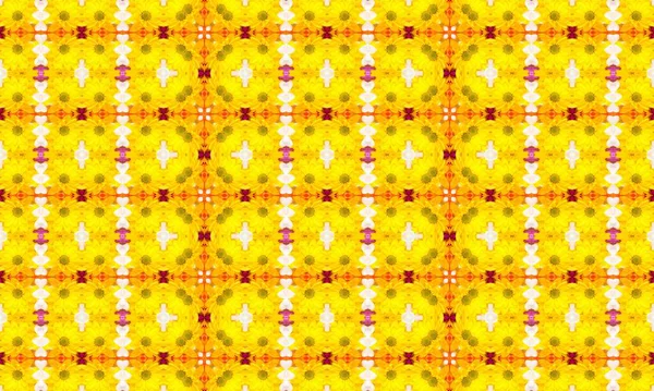 Karmaşık tasarım elementleri olan canlı sarı çiçek deseni, arka plan ve tekstil için mükemmel.