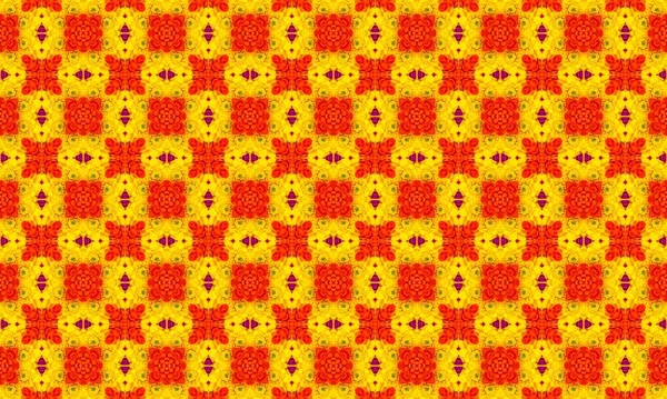 Yaratıcı projeler için parlak sarı, turuncu ve mor renkli çiçek desenleri.