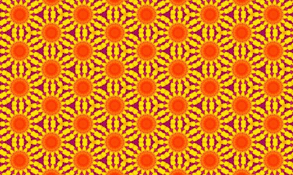 Projenize turuncu ve sarı yapraklı ve zengin mor arkaplanlı bu canlı çiçek desenli bir renk katın