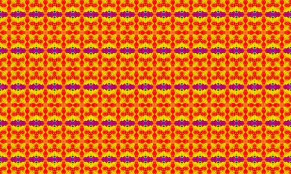 Renkli, tekrarlayan geometrik desen turuncu, sarı ve mor renklerde kusursuz bir dizayn..