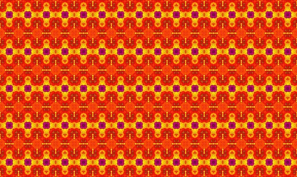 Renkli, tekrarlayan geometrik desen turuncu, sarı ve mor renklerde kusursuz bir dizayn..