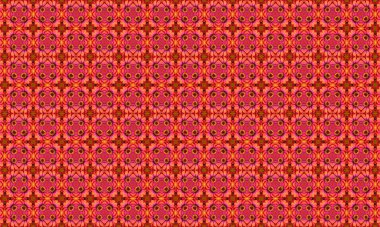 Tasarım ve dekorasyon için turuncu ve pembe çiçekli güzel canlı çiçek deseni