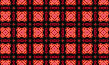 Tasarımlarınıza bu canlı çiçek deseni ile birlikte siyah arka planda pembe ve kırmızı renkler, tekstil, duvar kağıtları ve yaratıcı projeler için mükemmel bir renk katın