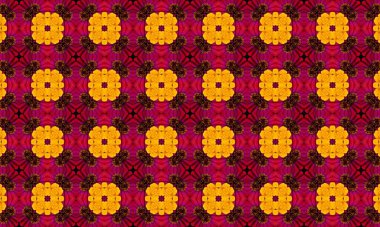 Parlak sarı ve pembe çiçekli güzel çiçek desenleri pürüzsüz bir dizayn.