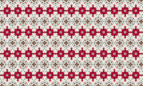 Beyaz zemin üzerinde kırmızı çiçekler bulunan güzel çiçek desenleri, duvar kağıdı ya da kumaş tasarımı için mükemmel.