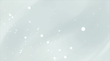 Ruhsal beyaz parçacıklar yatıştırıcı açık mavi bir zemin üzerinde yavaşça yüzerek sakinlik ve sükunet hissi yaratırlar. Dijital içeriğinize, sunumlarınıza veya videolarınıza zarafet ve sofistike bir dokunuş eklemek için mükemmel.