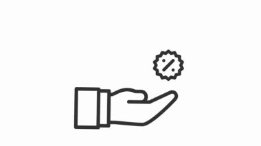 El ve yüzde sembolü ile ikna edici bir teklif yapıldı.