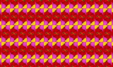 Kusursuz tasarlanmış kırmızı, sarı ve mor çiçeklerden oluşan canlı bir çiçek deseni modern dekorasyon ve moda için mükemmel.