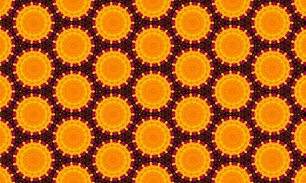 Parlak sarı ve pembe çiçekli desen arka plan ve tasarımlar için mükemmel.