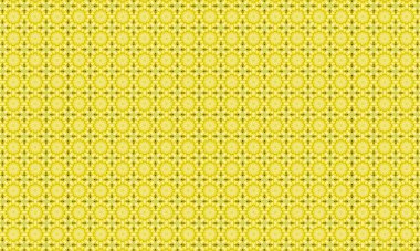 Tasarım ve dekorasyon için yinelenen çiçeklerle güzel, canlı sarı çiçek deseni.