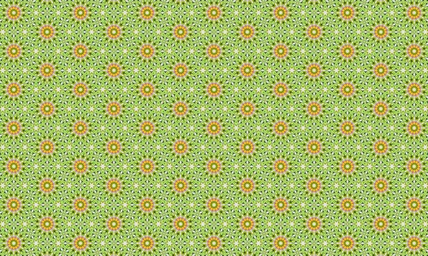 Karmaşık sarı ve pembe çiçekli güzel yeşil çiçek desenleri.