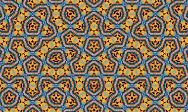 Çarpıcı geometrik desen canlı çiçek motifleri ve şekilleriyle modern tasarımlar ve dekoratif amaçlar için mükemmeldir.