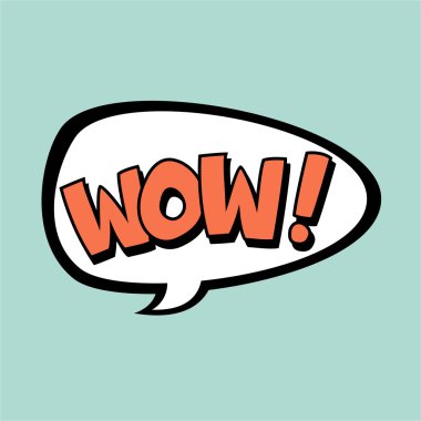 Çizgi roman pop sanat tarzı boş düzeni şablonu bulutlu. Vay canına!