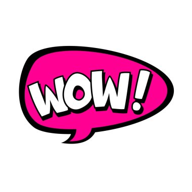 Çizgi roman pop sanat tarzı boş düzeni şablonu bulutlu. Vay canına!