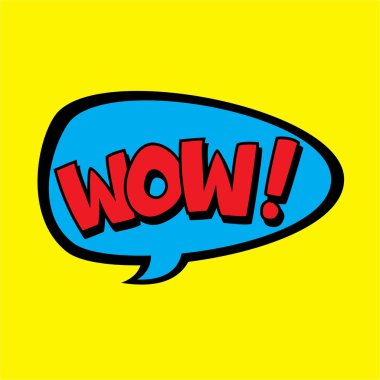 Çizgi roman pop sanat tarzı boş düzeni şablonu bulutlu. Vay canına!