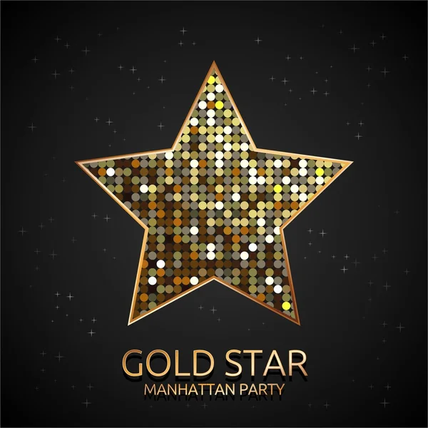 Vectorillustratie van glanzende gouden ster — Stockvector