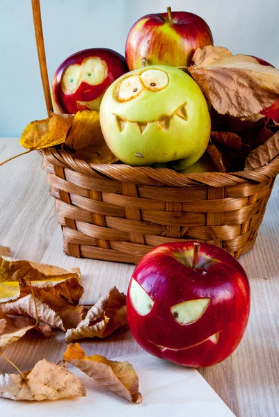 Creepy and funny monsters of apples