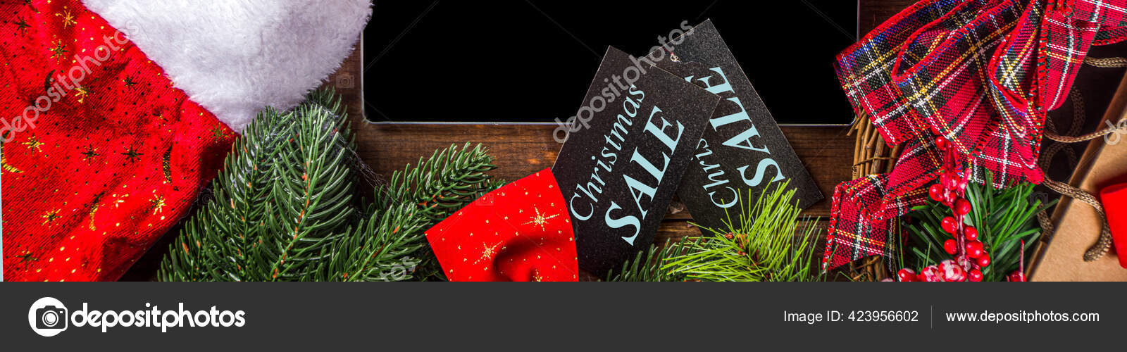 Christmas Sale Concept Black Friday Green Cyber Monday Background ...