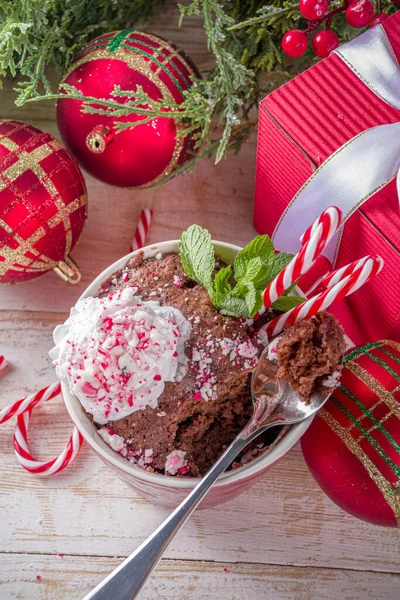 Шоколадный Мятный Пирог Простой Рождественский Завтрак Закуска Идея Рецепт Темный — стоковое фото