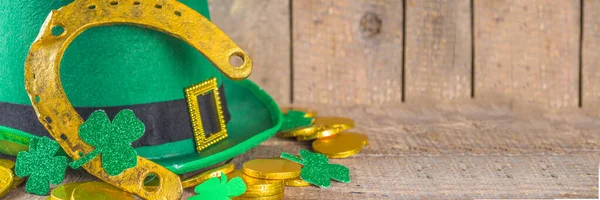 Saint Patricks Dag Hälsning Bakgrund Patricks Dagsförsäljning Inbjudningsmall Meny Med — Stockfoto