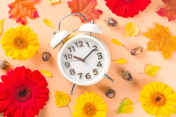 Tiempo Retroceso Fin Del Horario Verano Regreso Hora Invierno Autumn — Foto de Stock