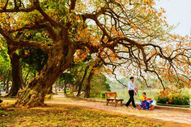 Hoan Kiem Gölü yürüyüş
