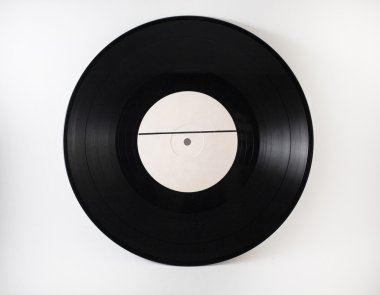 Beyaz arka plan vinil retro vintage plaka üzerinde izole nesneleri