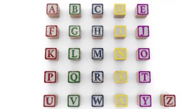 İngilizce alfabesi a 'dan z' ye animasyon