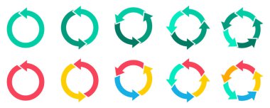 Pasta grafikleri seti. Turta listeleri 1,2,3,4,5,6,7,8,9,10,11,12 bölümdür. Çark yuvarlak segmenti bilgi bölümü. Turta grafiği. 2,3,4,5,6,7,8,9,10,11,12 bölüm veya basamak. Pasta şeması renk simgeleri. Parça dilim işareti.