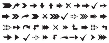 Ok simgesi. Ok vektör koleksiyonu. Ok at. İmleç. Modern basit oklar. Ok vektör simgesi. 