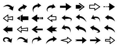 Ok simgesi. Ok vektör koleksiyonu. Ok at. İmleç. Modern basit oklar. Ok vektör simgesi. 