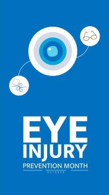 Göz Sakatlığını Önleme Ayı Ekim Bilinç Posteri Görüntü Bakımı ve Güvenlik Posteri Göz Bakımı için Tıbbi Sağlık Sancak Şablonu İnternet gezici duyarlı araç tasarımı