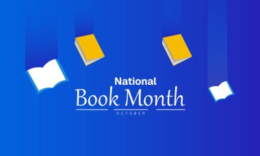 Ulusal Kitap Ay Posteri ve Edebiyat Kütüphanesi Edebiyat Bilinci ve Web Öğrenme Kampanyası için Soyut Tasarım Şablonu