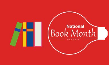 Ulusal Kitap Ay Posteri ve Edebiyat Kütüphanesi Edebiyat Bilinci ve Web Öğrenme Kampanyası için Soyut Tasarım Şablonu