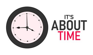 Mobil yanıt için Zaman Posteri Afişi ve Soyut Tasarım Şablonu Saat ve Takvim Resimleri