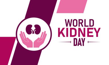 Dünya Böbrek Günü, 12 Mart Vektör, Böbrek Fasulyesi Diyaliz Süzgeci, Mavi Kurdele Farkındalık Posteri, Düz Tasarım SağIık Önleme Afişi