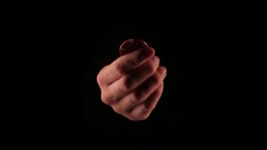 Karanlık katlanmış Poker Chip el