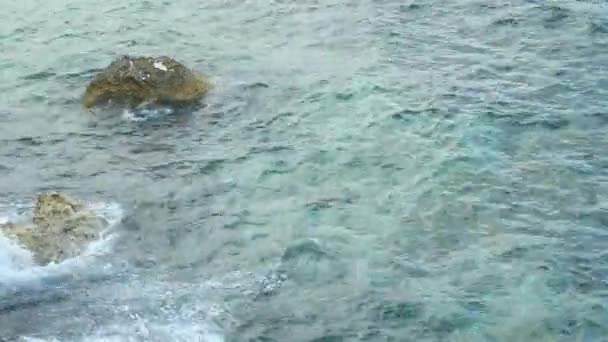 Steine und Wellen Meer — Stockvideo