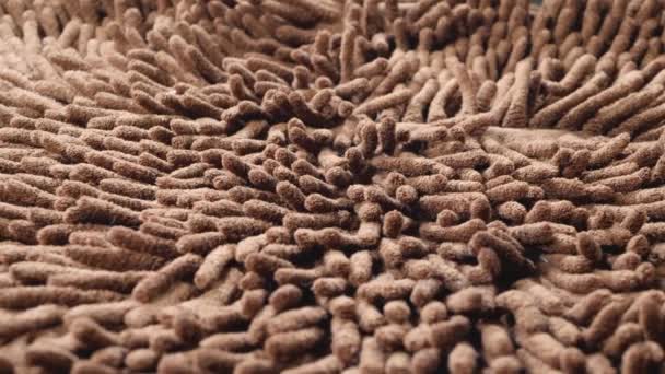 Коричневий килим з мікроволокна в макро — стокове відео